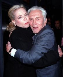 Lauren Bacall and Kirk Douglas 1999.jpg